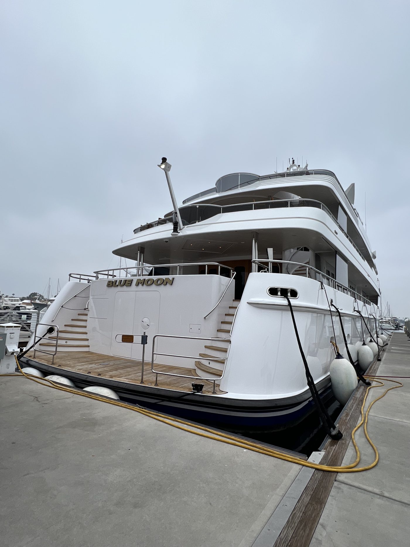 Mobile marine diesel repair service — yacht at Lake Michigan dock